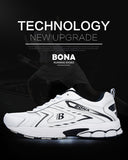 BONA Men Casual Shoes Men Sneakers Flats Comfortable Breathable Microfiber Outdoor Leisure Footwear Trendy Style - Sellve