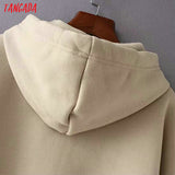 Women fleece hoodie sweatshirts winter japanese fashion Oversize ladies pullovers warm pocket hooded jacket - Sellve