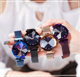 Ladies Magnetic Starry Sky Clock Luxury Women Watches Fashion Diamond Female Quartz Wristwatches - Sellve