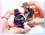 Ladies Magnetic Starry Sky Clock Luxury Women Watches Fashion Diamond Female Quartz Wristwatches - Sellve