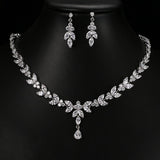 Emmaya Exquisite Jewelry Sets For Women Wedding Party Jewelry Accessories Cubic Zircon Stud Earrings & Necklace - Sellve