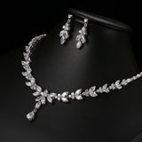 Emmaya Exquisite Jewelry Sets For Women Wedding Party Jewelry Accessories Cubic Zircon Stud Earrings & Necklace - Sellve