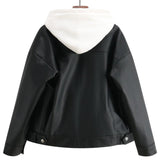 New Arrival Women Autumn Winter Leather Jacket Oversized Korean Style Female Faux Coat Outwear Black - Sellve