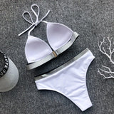 High Waist Bikini 2020 Swimsuit Women Swimwear Push Up Halter Bikini Set Bather Bathing Suit Beach Wear Female - Sellve