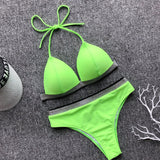 High Waist Bikini 2020 Swimsuit Women Swimwear Push Up Halter Bikini Set Bather Bathing Suit Beach Wear Female - Sellve