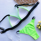 High Waist Bikini 2020 Swimsuit Women Swimwear Push Up Halter Bikini Set Bather Bathing Suit Beach Wear Female - Sellve