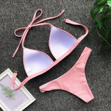 High Waist Bikini 2020 Swimsuit Women Swimwear Push Up Halter Bikini Set Bather Bathing Suit Beach Wear Female - Sellve