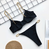 Sexy Bikini Women Swimsuit Solid Bikini Set Push Up Swimwear Low Waist Bathing Suits Beach Wear 2020 - Sellve