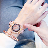 Women Watches Set Starry Sky Ladies Bracelet Watch Casual Leather Sports Quartz Wristwatch Clock Relogio Feminino - Sellve