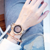 Women Watches Set Starry Sky Ladies Bracelet Watch Casual Leather Sports Quartz Wristwatch Clock Relogio Feminino - Sellve