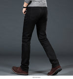 Men's Classic Black Jeans Elastic Slim Fit Denim Jean Trousers Male Business Casual Pants Brand - Sellve