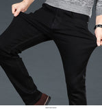 Men's Classic Black Jeans Elastic Slim Fit Denim Jean Trousers Male Business Casual Pants Brand - Sellve