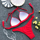 High Waist Bikini 2020 Swimsuit Women Swimwear Push Up Halter Bikini Set Bather Bathing Suit Beach Wear Female - Sellve