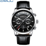 New Fashion Men Watches Analog Quartz Wristwatches 30M Waterproof Chronograph Sport Date Leather Band Watches - Sellve