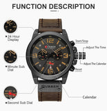 CURREN Mens Watches Top Luxury Brand Waterproof Sport Wrist Watch - Sellve