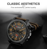 CURREN Mens Watches Top Luxury Brand Waterproof Sport Wrist Watch - Sellve