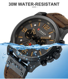 CURREN Mens Watches Top Luxury Brand Waterproof Sport Wrist Watch - Sellve