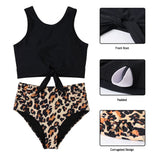 High Waist Bikini Leopard Swimsuit Women Bikini 2020 Floral Swimsuit Print High Neck Bikini Push Up Swimwear - Sellve