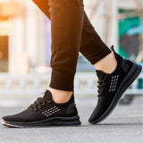 Fashion Sneakers Men Vulcanized Shoes Air Mesh Mens Trainers Lightweight Casual Shoes Men Black Footware - Sellve