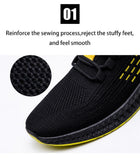 Fashion Sneakers Men Vulcanized Shoes Air Mesh Mens Trainers Lightweight Casual Shoes Men Black Footware - Sellve