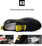 Fashion Sneakers Men Vulcanized Shoes Air Mesh Mens Trainers Lightweight Casual Shoes Men Black Footware - Sellve