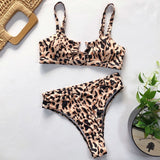 Sexy Women High Waist Bikini Swimsuit Swimwear Female Bandeau Thong Brazilian Biquini Bikini Set Bathing Suit Bather - Sellve