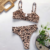 Sexy Women High Waist Bikini Swimsuit Swimwear Female Bandeau Thong Brazilian Biquini Bikini Set Bathing Suit Bather - Sellve