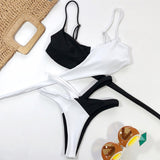 Sexy Women High Waist Bikini Swimsuit Swimwear Female Bandeau Thong Brazilian Biquini Bikini Set Bathing Suit Bather - Sellve