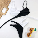 Sexy Women High Waist Bikini Swimsuit Swimwear Female Bandeau Thong Brazilian Biquini Bikini Set Bathing Suit Bather - Sellve