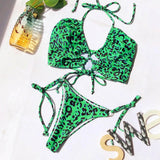 Sexy Women High Waist Bikini Swimsuit Swimwear Female Bandeau Thong Brazilian Biquini Bikini Set Bathing Suit Bather - Sellve