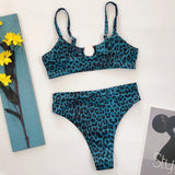 Sexy Swimsuit Women High Waist Bikini  Micro High Leg Swimming Suit for Bathing Suit Snake Print Swimwear Bikinis Set - Sellve