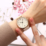 Top Style Fashion Women's Luxury Leather Band Analog Quartz Wrist Watch Golden Ladies Watch - Sellve