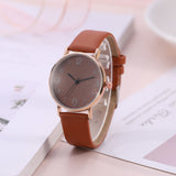 Top Style Fashion Women's Luxury Leather Band Analog Quartz Wrist Watch Golden Ladies Watch - Sellve