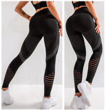 Women High Waist Push Up Leggings Hollow Fitness Leggins Workout Legging For Women Casual Jeggings - Sellve