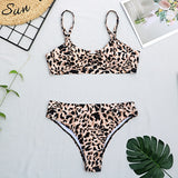 Sexy Snake Print Bikini set High waist Swimwear Women Hollow out Swimsuit Female Brazilian Bikini Bathers bathing suit - Sellve