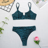 Sexy Snake Print Bikini set High waist Swimwear Women Hollow out Swimsuit Female Brazilian Bikini Bathers bathing suit - Sellve