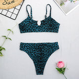 Sexy Snake Print Bikini set High waist Swimwear Women Hollow out Swimsuit Female Brazilian Bikini Bathers bathing suit - Sellve