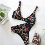 Sexy Snake Print Bikini set High waist Swimwear Women Hollow out Swimsuit Female Brazilian Bikini Bathers bathing suit - Sellve