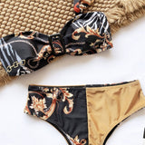 Sexy Snake Print Bikini set High waist Swimwear Women Hollow out Swimsuit Female Brazilian Bikini Bathers bathing suit - Sellve