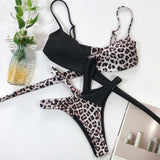 Sexy Snake Print Bikini set High waist Swimwear Women Hollow out Swimsuit Female Brazilian Bikini Bathers bathing suit - Sellve