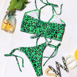 Sexy Snake Print Bikini set High waist Swimwear Women Hollow out Swimsuit Female Brazilian Bikini Bathers bathing suit - Sellve