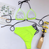 Sexy Snake Print Bikini set High waist Swimwear Women Hollow out Swimsuit Female Brazilian Bikini Bathers bathing suit - Sellve