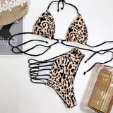 Sexy Snake Print Bikini set High waist Swimwear Women Hollow out Swimsuit Female Brazilian Bikini Bathers bathing suit - Sellve