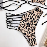 Sexy Snake Print Bikini set High waist Swimwear Women Hollow out Swimsuit Female Brazilian Bikini Bathers bathing suit - Sellve