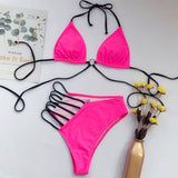 Sexy Women High Waist Bikini Swimsuit Swimwear Female Bandeau Thong Brazilian Biquini Bikini Set Bathing Suit Bather - Sellve