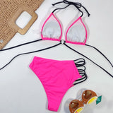 Sexy Women High Waist Bikini Swimsuit Swimwear Female Bandeau Thong Brazilian Biquini Bikini Set Bathing Suit Bather - Sellve