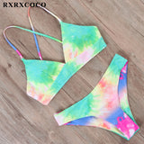 Sexy Bandage Bikini 2020 Swimsuit Swimwear Women Thong Push Up Bikinis Set women's swimming suit - Sellve