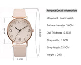 Top Style Fashion Women's Luxury Leather Band Analog Quartz Wrist Watch Golden Ladies Watch - Sellve