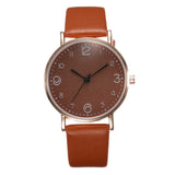 Top Style Fashion Women's Luxury Leather Band Analog Quartz Wrist Watch Golden Ladies Watch - Sellve