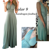 Sexy Women Multiway Wrap Convertible Boho Maxi Club Red Dress Bandage Long Dress Party Bridesmaids - Sellve